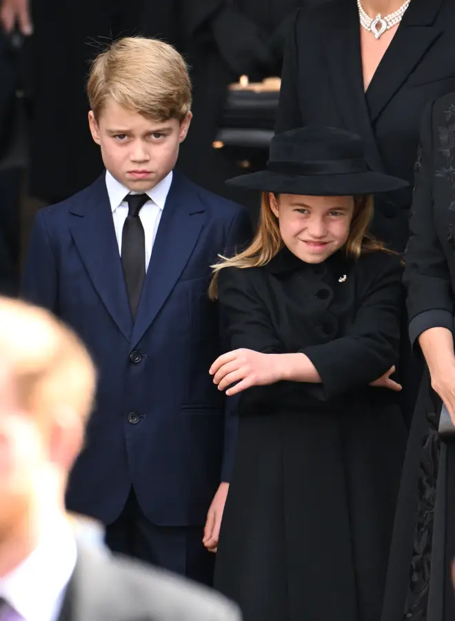 Princess Charlotte and Prince George attended the Queen's funeral