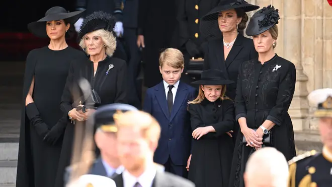 Princess Charlotte and Prince George were part of the Queen's funeral procession