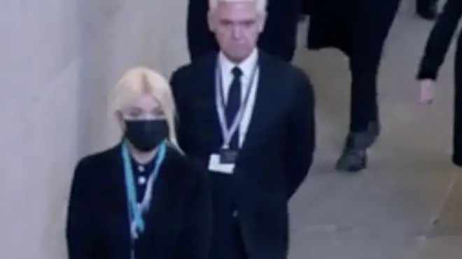 Holly Willoughby and Phillip Schofield received backlash last year after they were accused of 'jumping the queue' to see the Queen's coffin 