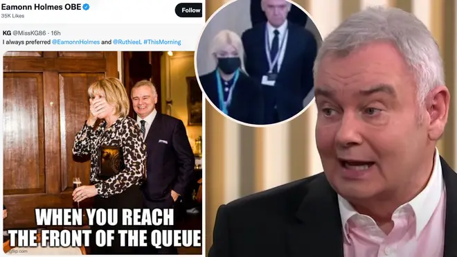 Eamonn Holmes weighed into the 'queue-jumping' drama surrounding This Morning's Phillip Schofield and Holly Willoughby