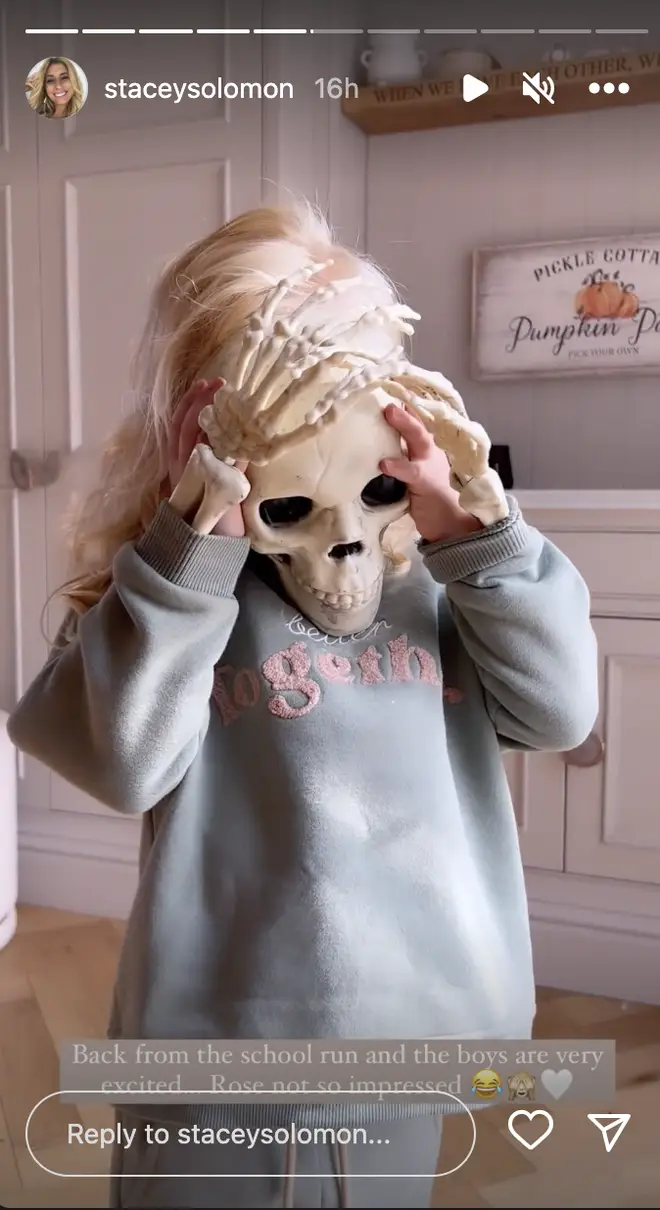 Stacey revealed her kids are getting into the Halloween spirit