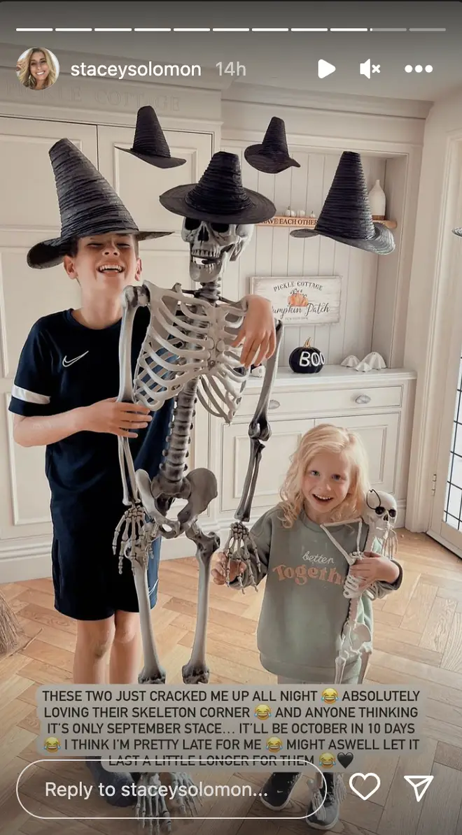 Stacey Solomon's children loved the Halloween transformation