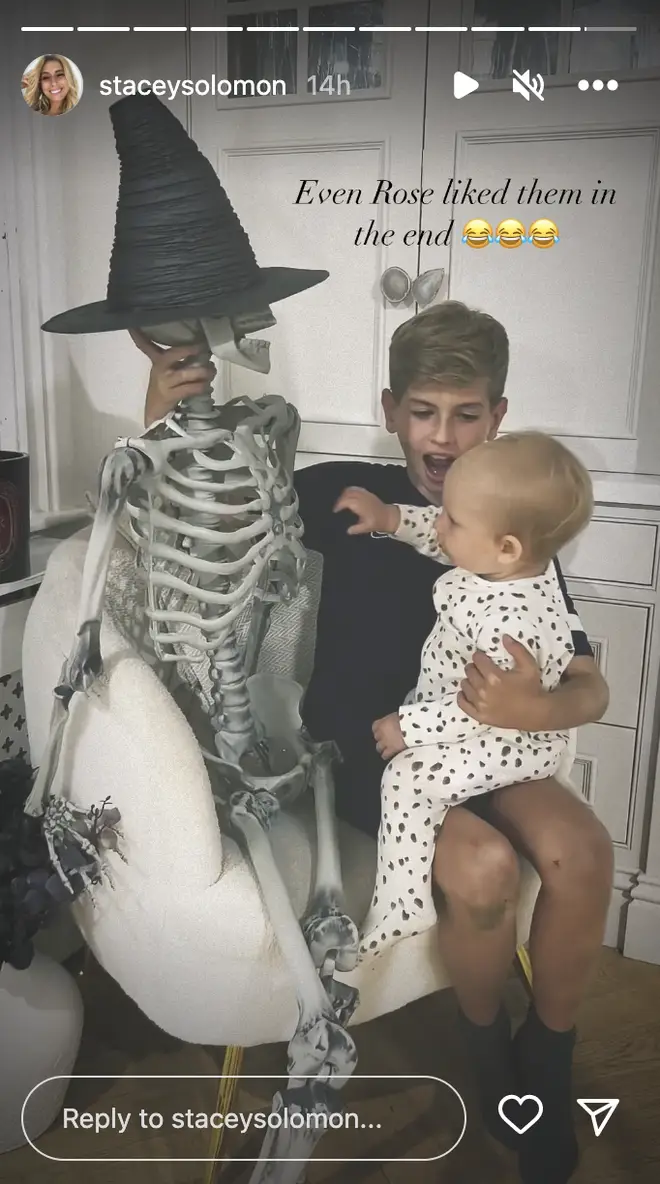Stacey Solomon's baby Rose even joined in on the Halloween fun