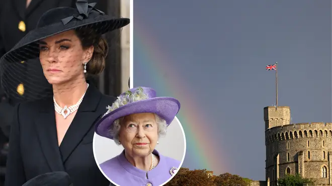The Princess of Wales said that the rainbow was a sign from the Queen
