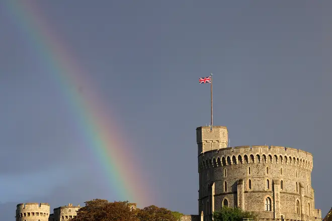 A rainbow appears over Balmoral Estate following the Queen's death on September 8