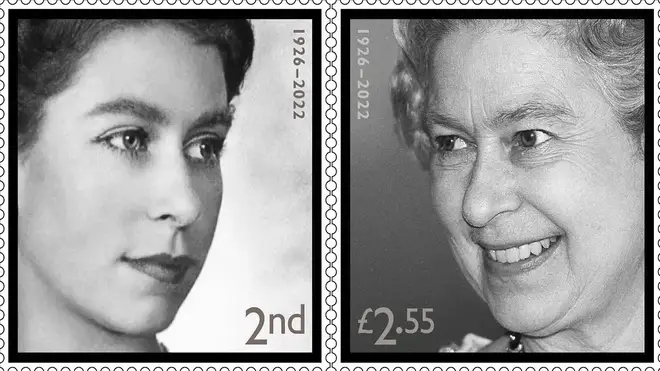 Stamps featuring the Queen through her reign
