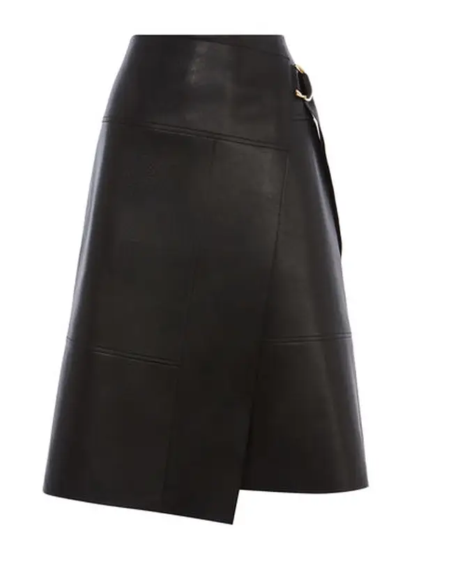Holly Willoughby wears Karen Millen leather skirt on This Morning