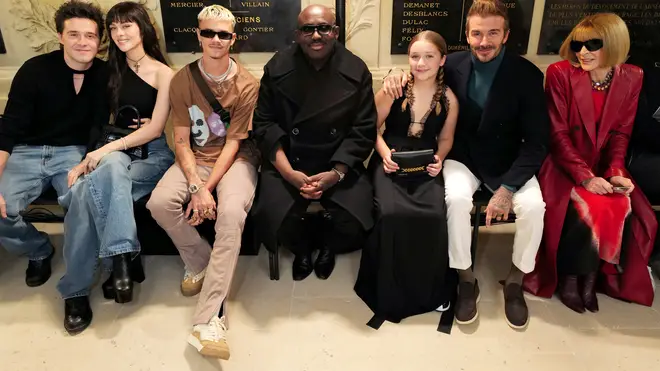 The whole Beckham family were there to support Victoria