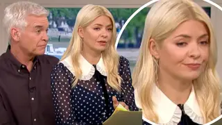 Holly Willoughby appears annoyed as Phillip Schofield cuts her off