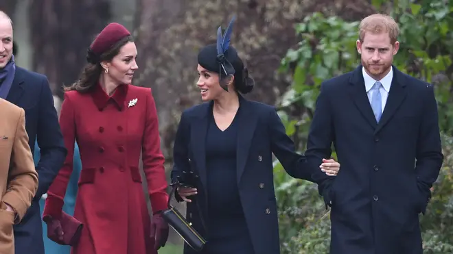 The royal family attend Christmas Day mass