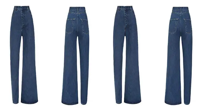 The asymmetric jeans in all their usual glory....