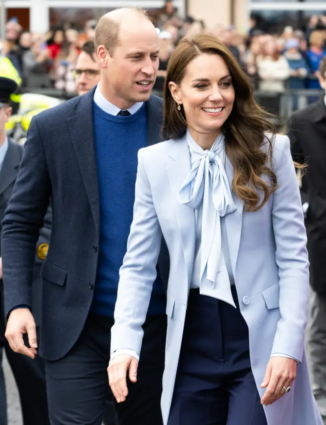 The Prince and Princess of Wales arrive at the engagement in Belfast