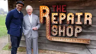 King Charles III joined Jay Blades for a special episode of The Repair Shop