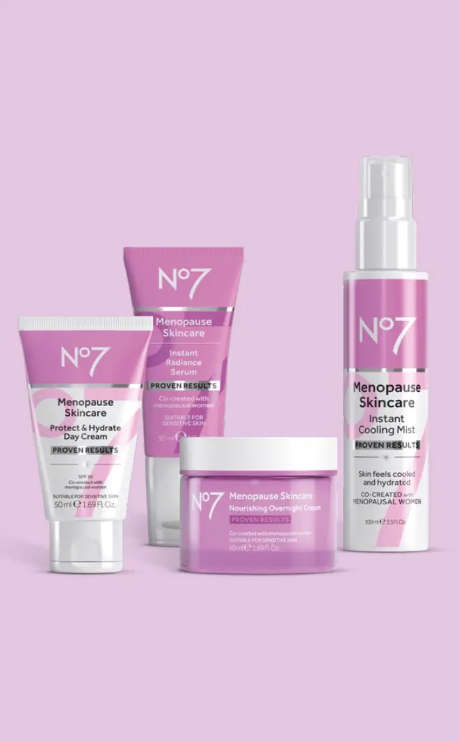 The New No7 menopause skincare range is now available at Boots