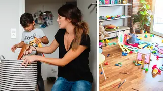 Parents who struggle to get their kids to tidy up are being encouraged to try the 'magic mess' trick