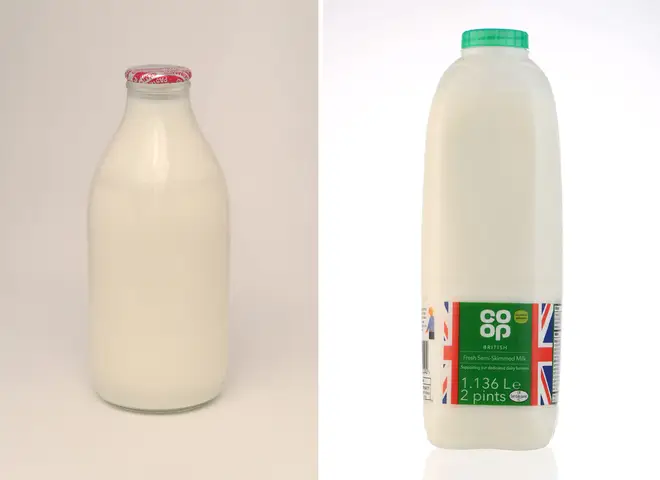 Semi-skimmed milk can have a red or green top