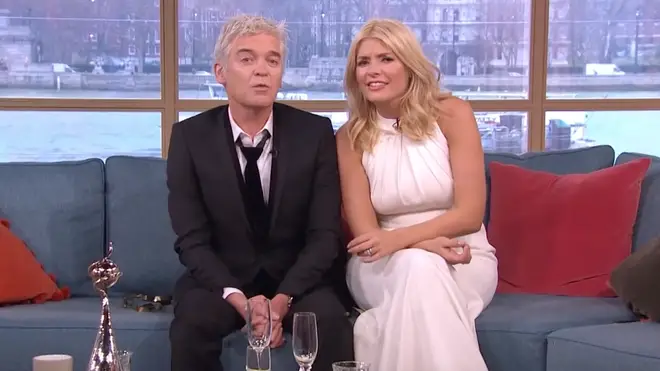 Holly Willoughby and Phillip Schofield appeared in their evening clothes the morning after the 2016 NTAs