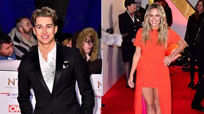 AJ Pritchard and Caroline Flack were spotted getting cosy at the NTAs