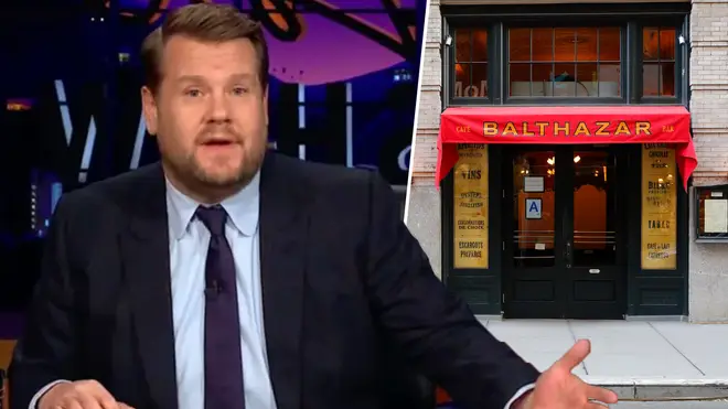 James Corden has addressed being banned from a restaurant