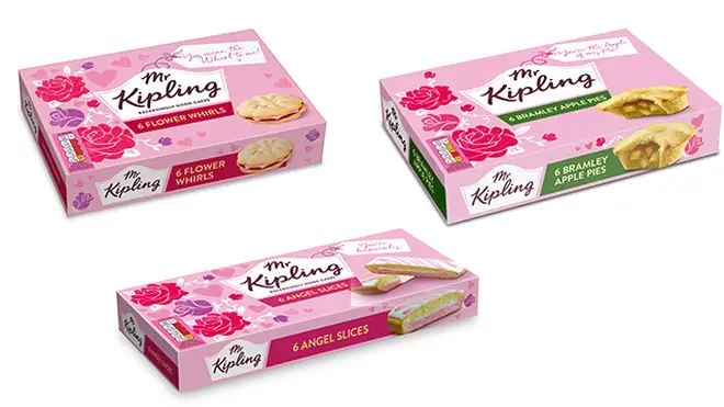 Mr Kipling's special Valentines range of cakes