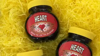 You can personalise a jar of Valentine's Day Marmite