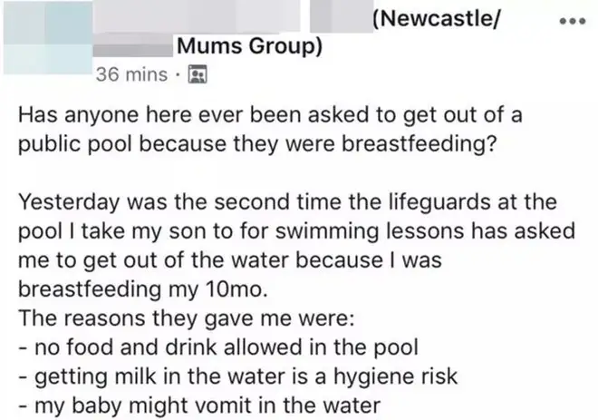 The mum kicked off as she was asked to leave the pool