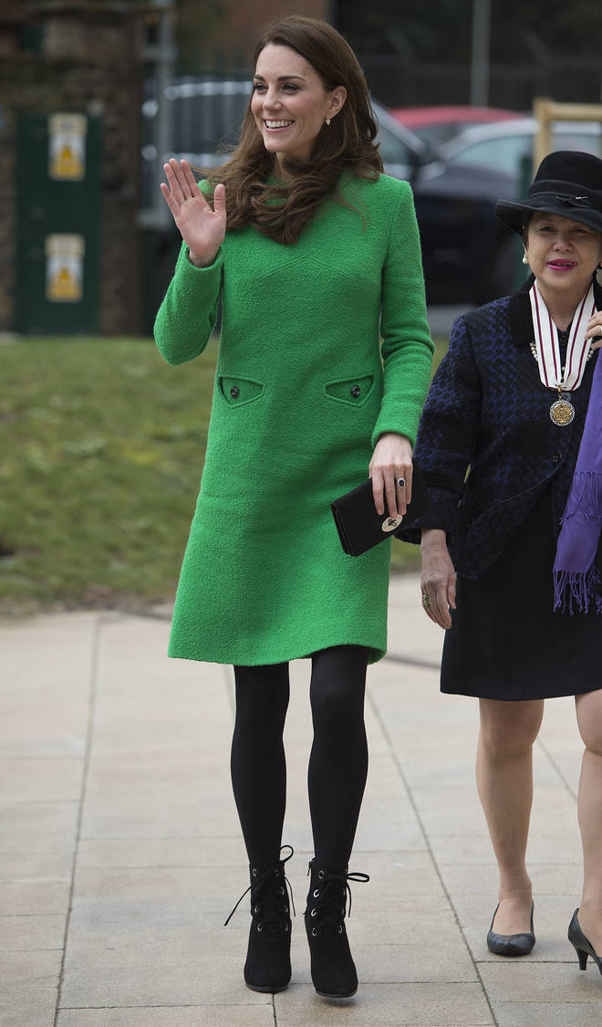 Fans think the pockets and buttons on Kate's dress make it look like an angry face