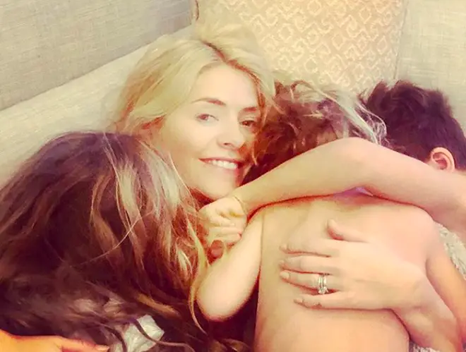 Holly Willoughby has shared a rare family snap to celebrate her birthday