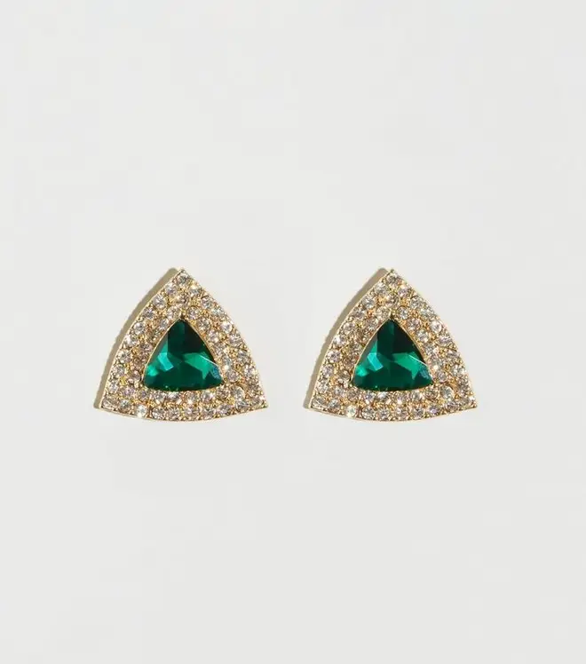 These gorgeous green diamante earrings are from New Look
