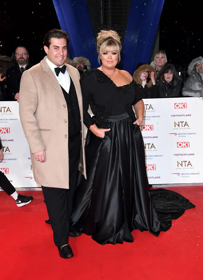 Gemma Collins with her partner James Argent at the NTAs in January