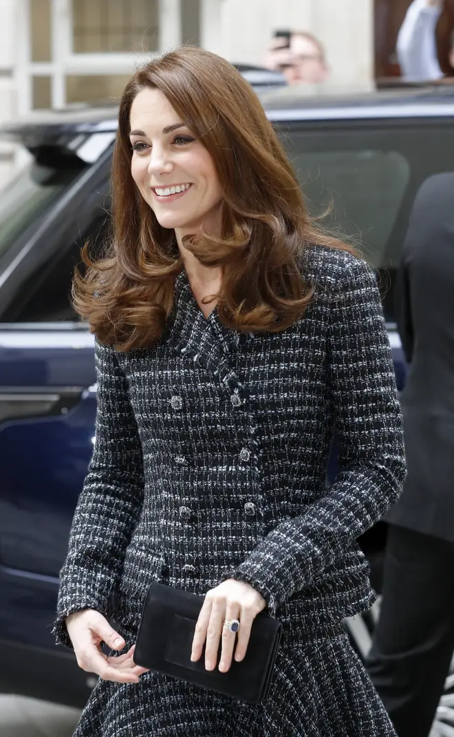 Kate Middleton finished the ensemble off with a Mulberry clutch bag