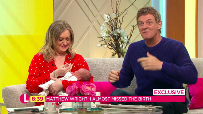 Matthew introduced baby Cassady into the world on Lorraine