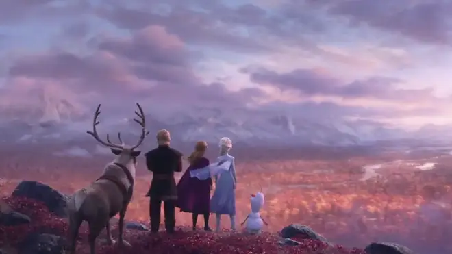 Sven, Kristoff, Anna, Elsa and Olaf are back from Frozen 2