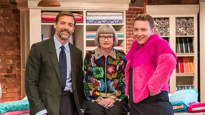 Patrick Grant, Esme Young and Joe Lycett