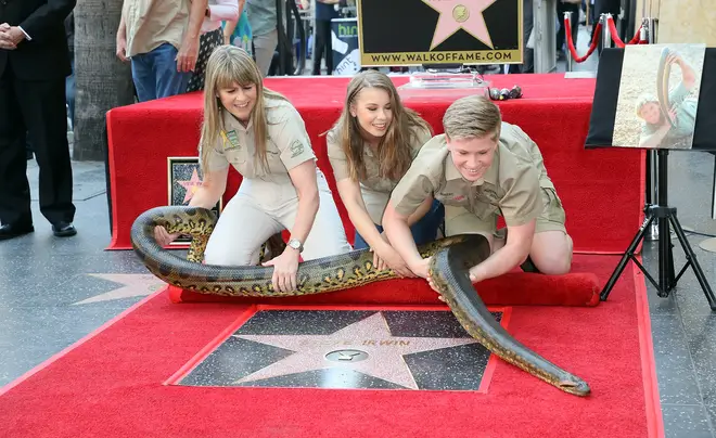 Terri, Bindi and Robert at Steve's Hollywood Walk Of Fame star