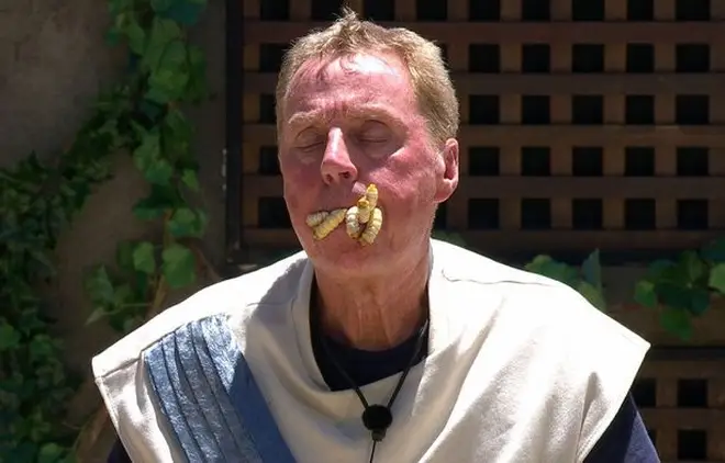Harry Redknapp trying to eat witchetty grubs came in second place