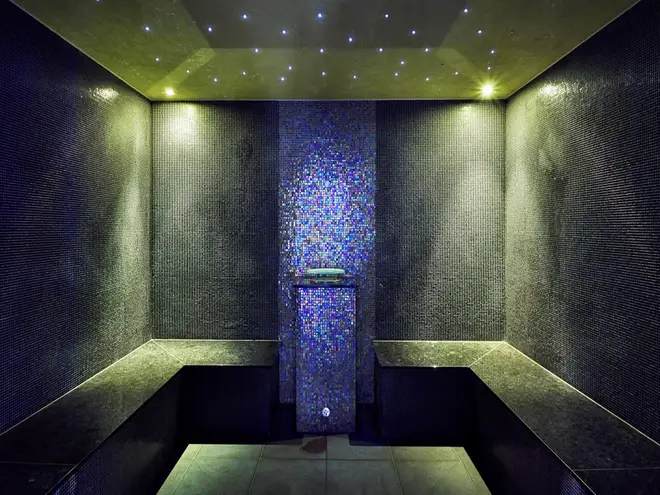 The steam room at Spa Verta
