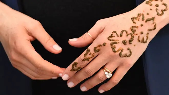 The henna tattoo is believed to have been a gesture of good luck