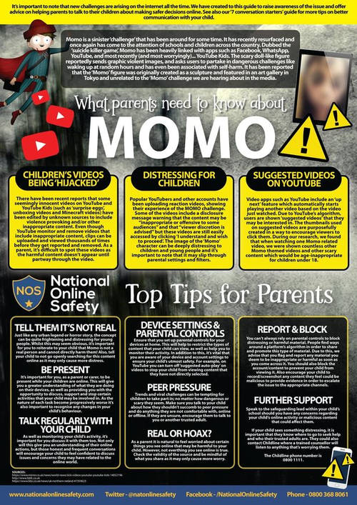 How to keep your kids safe from Momo: a list of tips