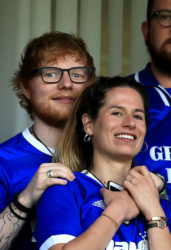Ed Sheeran and Cherry Seaborn pictured in April 2018