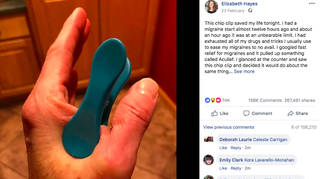 “This chip clip saved my life tonight,” said migraine sufferer Elizabeth