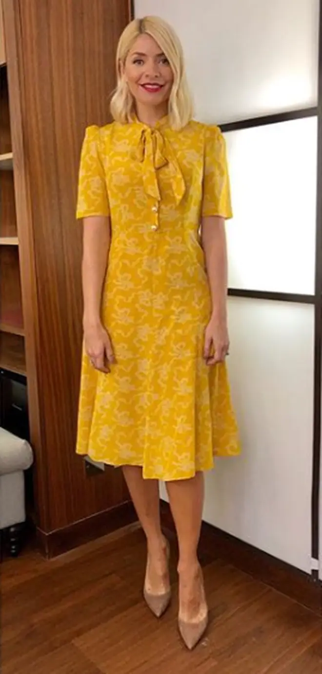 Holly Willoughby wore a LK Bennett dress for This Morning