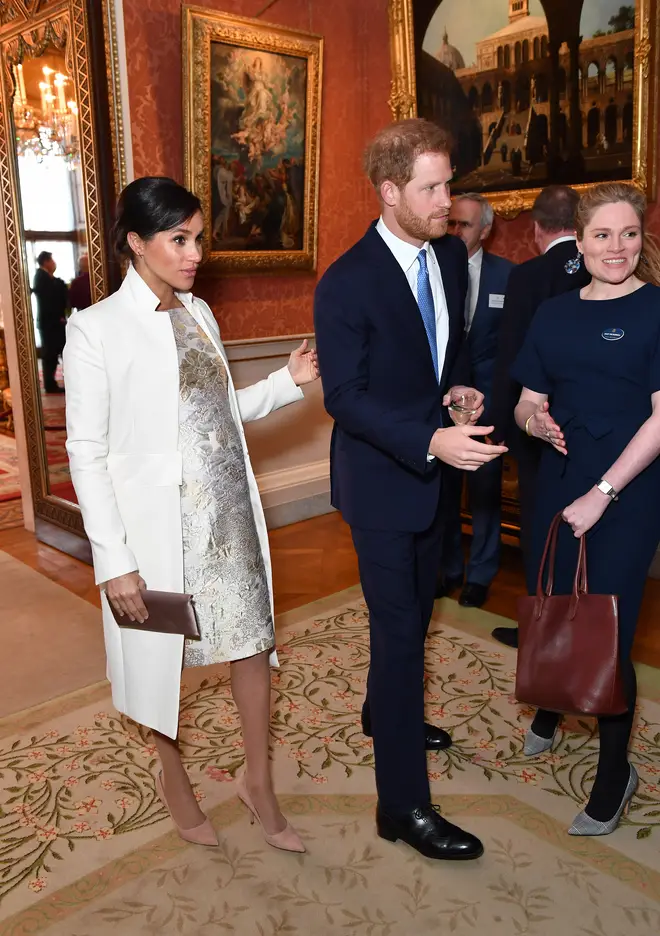 Meghan Markle and Prince Harry arrived at Buckingham Palace on Tuesday