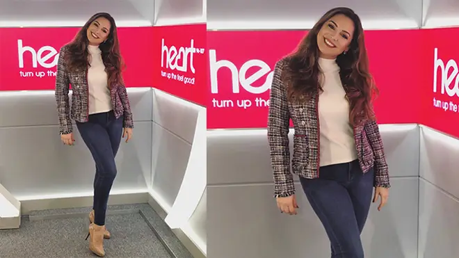 Kelly Brook is looking super chic today on Heart!