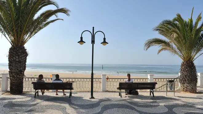 The promenade at Praia da Luz in Portugal