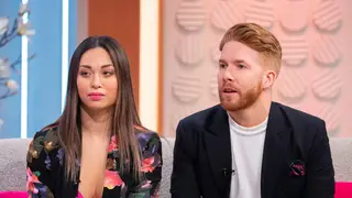 Katya and Neil Jones appeared on Lorraine to discuss the infamous Seann Walsh affair