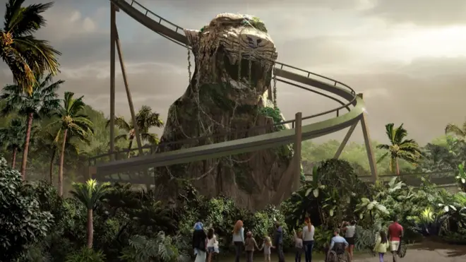 The Jumanji theme park will have 40 rides and attractions