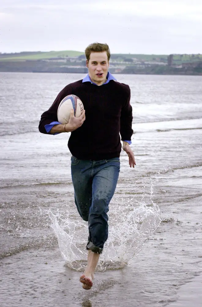 Prince William played on the beach at St Andrews for his 21st birthday