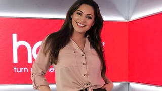 Kelly Brook teams tonal colours with a hit of leopard print