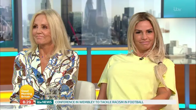 Katie appeared alongside her mother Amy on this morning's show